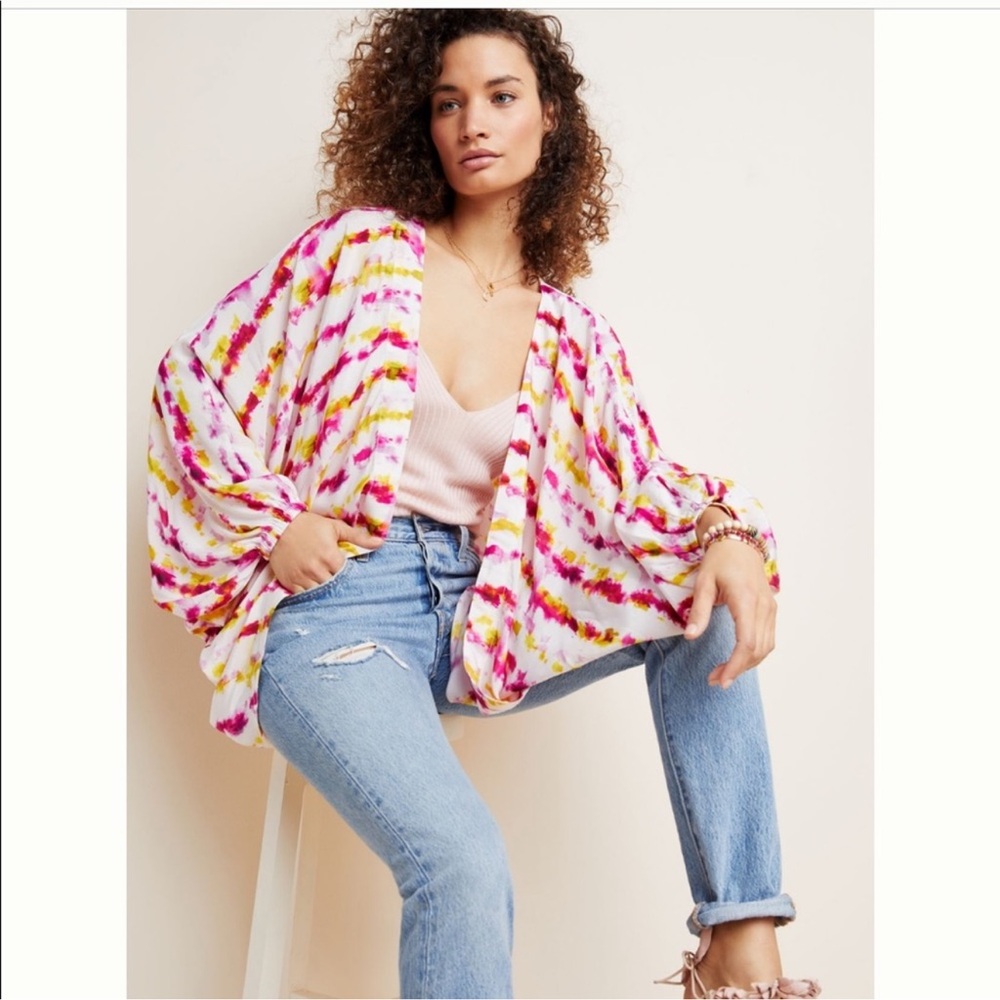 Anthropologie Dip-Dyed Cocoon Kimono.